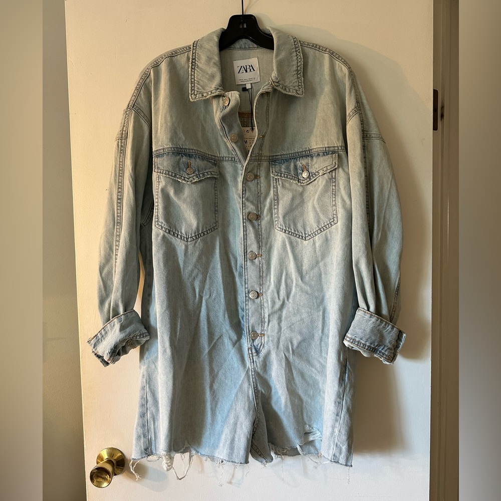 Zara denim romper size medium